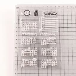 Calendar Time Week Day Year Clock Transparent Clear Silicone Stamp