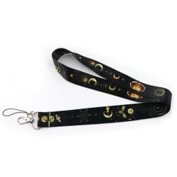 Ransitute R2547 Sun And Moon Fashion Lanyards ID Badge Holder Bus Pass Case Cover Slip Bank Credit Card Holder Strap Cardholder