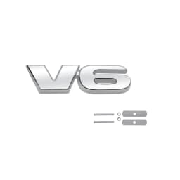 Car Accessories Metal Grille Emblem Rear Trunk Body V6 Badge Sticker For Mazda Ford Toyota Honda Suzuki JEEP Chevrolet SUV