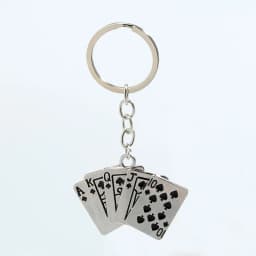 Cute Enamel Keychain Hearts Clubs And Spades Symbol Key Ring Poker Card Key Chains For Women Men DIY Handmade Jewelry