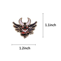 Demon Bat Pin Brooch Glitter Punk Badge