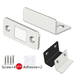 L-Type Strong Magnetic Door Closer Cabinet Catches Latch Magnet Wardrobes Door Stopper Ultra Thin Closures Furniture Fittings