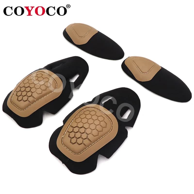 COYOCO Tactical Dragon Armor G4 Frog Suit Knee Support Pads & Elbow Brace Paintball Airsoft Kneepads Interpolated Protector Set