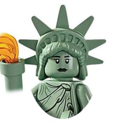 Chicken Unicorn Panda Fun Figure Head Statue Of Liberty Graduate Golden Saint Medusa Gingerbread Man Building Blocks Model Toys