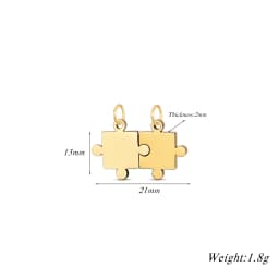 5Set(10pcs) Puzzle Stainless Steel Charm for Jewelry Making Wholesale charms pendant for necklaces bracelet DIY Jewelry Crafts