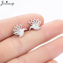 Multiple Mini Stainless Steel Bird Jewelry Earrings 2026 Trend For Women Girls Cute Crane Parrot Bee Hummingbird Studs Oorbellen