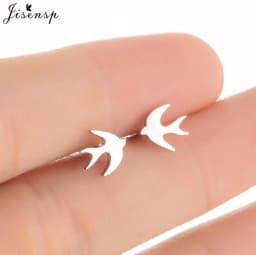 Multiple Mini Stainless Steel Bird Jewelry Earrings 2026 Trend For Women Girls Cute Crane Parrot Bee Hummingbird Studs Oorbellen