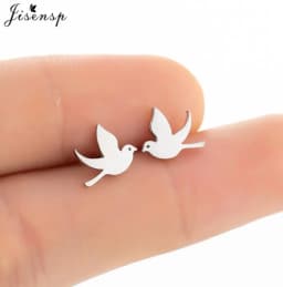 Multiple Mini Stainless Steel Bird Jewelry Earrings 2026 Trend For Women Girls Cute Crane Parrot Bee Hummingbird Studs Oorbellen