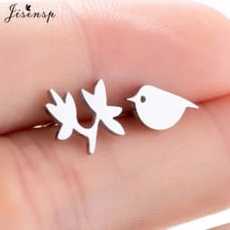 Multiple Mini Stainless Steel Bird Jewelry Earrings 2026 Trend For Women Girls Cute Crane Parrot Bee Hummingbird Studs Oorbellen
