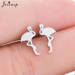 Multiple Mini Stainless Steel Bird Jewelry Earrings 2026 Trend For Women Girls Cute Crane Parrot Bee Hummingbird Studs Oorbellen