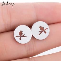 Multiple Mini Stainless Steel Bird Jewelry Earrings 2026 Trend For Women Girls Cute Crane Parrot Bee Hummingbird Studs Oorbellen