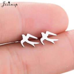 Multiple Mini Stainless Steel Bird Jewelry Earrings 2026 Trend For Women Girls Cute Crane Parrot Bee Hummingbird Studs Oorbellen