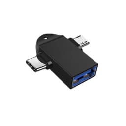 2 in 1 OTG Adapter USB 3.0 Female To Micro USB Male and USB C Male Connector Aluminum Alloy on The Go Converter For xiaomi