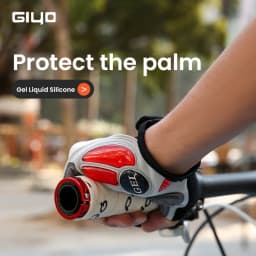 Giyo Half Finger Cycling Gloves Gel Palm Anti-Shock Wipe Sweat Design Lycra Fabric Mitten  MTB Road Bicycle Fingerless Glove