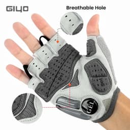 Giyo Half Finger Cycling Gloves Gel Palm Anti-Shock Wipe Sweat Design Lycra Fabric Mitten  MTB Road Bicycle Fingerless Glove