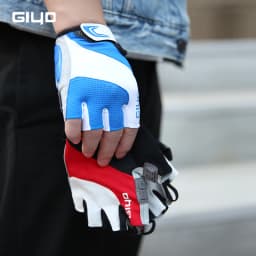 Giyo Half Finger Cycling Gloves Gel Palm Anti-Shock Wipe Sweat Design Lycra Fabric Mitten  MTB Road Bicycle Fingerless Glove