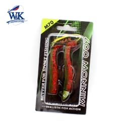 Texas Black Minnow M07 for Walleye and Bass Fishing 7 cm Soft Lure 6.5g Weedless Head Super Soft Shad Lure with 1 0 Worm Ho
