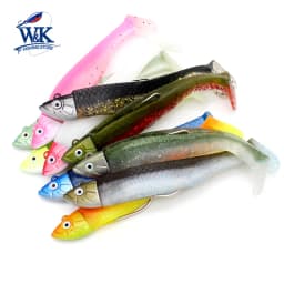 Texas Black Minnow M07 for Walleye and Bass Fishing 7 cm Soft Lure 6.5g Weedless Head Super Soft Shad Lure with 1 0 Worm Ho