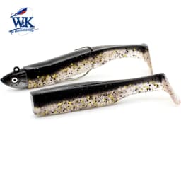 Texas Black Minnow M07 for Walleye and Bass Fishing 7 cm Soft Lure 6.5g Weedless Head Super Soft Shad Lure with 1 0 Worm Ho