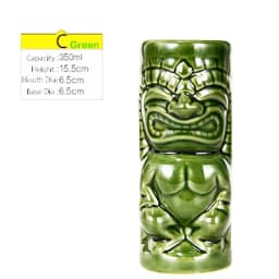 Tiki Mugs Ceramic Hawaiian Luau Party Mugs Drinkware, Cute Exotic Cocktail Glasses, Tiki Bar