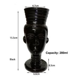 Tiki Mugs Ceramic Hawaiian Luau Party Mugs Drinkware, Cute Exotic Cocktail Glasses, Tiki Bar