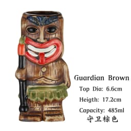 Tiki Mugs Ceramic Hawaiian Luau Party Mugs Drinkware, Cute Exotic Cocktail Glasses, Tiki Bar