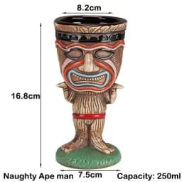 Tiki Mugs Ceramic Hawaiian Luau Party Mugs Drinkware, Cute Exotic Cocktail Glasses, Tiki Bar