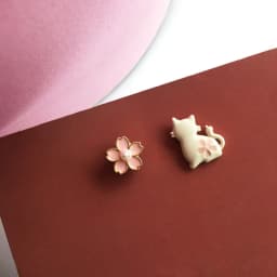 Cute Rabbit Red Heart Asymmetry Stud Earrings For Women Sweet Daisy Flower Animal Earring Birthday Party Wedding Jewelry