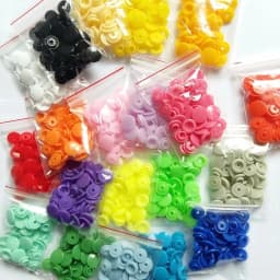 Fashion 10/20/50/100 Sets T5 Snap Poppers Plastic Nylon Buttons Children's Buttons Kit for Baby Dolls Clothes Sewing Accessories