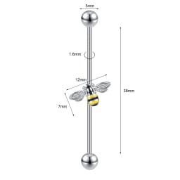 AOEDEJ Industrial Piercing Earring Women Stainless Steel Helix Ear Piercing Dragon Snake Long Earring Jewelry Barbell Earring
