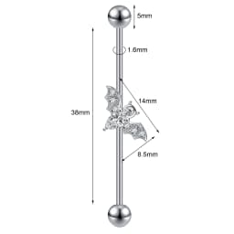 AOEDEJ Industrial Piercing Earring Women Stainless Steel Helix Ear Piercing Dragon Snake Long Earring Jewelry Barbell Earring