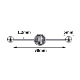 AOEDEJ Industrial Piercing Earring Women Stainless Steel Helix Ear Piercing Dragon Snake Long Earring Jewelry Barbell Earring