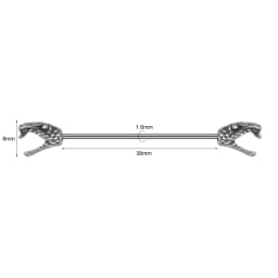 AOEDEJ Industrial Piercing Earring Women Stainless Steel Helix Ear Piercing Dragon Snake Long Earring Jewelry Barbell Earring