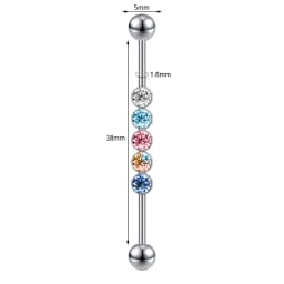 AOEDEJ Industrial Piercing Earring Women Stainless Steel Helix Ear Piercing Dragon Snake Long Earring Jewelry Barbell Earring