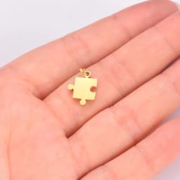 5pcs/lot Mirror Polish Stainless Steel Puzzle Charms Wholesale DIY Necklace Bracelet Making Charms Jewelry Making Charms