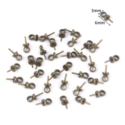 100Pcs/Lot 6x3mm Gold Silver Color Basic Pins Stoppers Connector Pin Stud Earring For DIY Jewelry Making Accessories Supplies