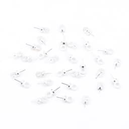 100Pcs/Lot 6x3mm Gold Silver Color Basic Pins Stoppers Connector Pin Stud Earring For DIY Jewelry Making Accessories Supplies