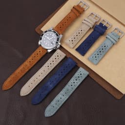Suede Leather Watch Strap 18mm 19mm 20mm 21mm 22mm 24mm Rally Racing Watchband Porous Breathable Quick Release Watch Accessories