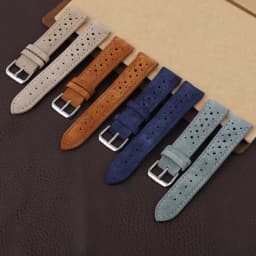 Suede Leather Watch Strap 18mm 19mm 20mm 21mm 22mm 24mm Rally Racing Watchband Porous Breathable Quick Release Watch Accessories