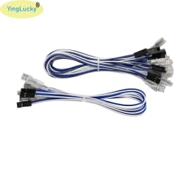 20 PCS/LOT DuPont 2 Pin Cable FOR Arcade USB Encoder Zero Delay Control Board 4.8mm 2.8mm Happ Joystick Arcade Button Cable