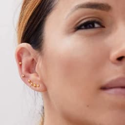 TIANDE Silver Color Gold Plated Climber Earrings for Women Smooth Piercing Women's Stud Earrings 2022 Fashion Jewelry Wholesale