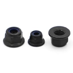 10pcs Black Zinc-Plated Carbon Steel Hex Hexagon Flange Nylon Insert Lock Nut M3 M4 M5 M6 M8 Self-locking Nylock Locknut