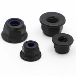 10pcs Black Zinc-Plated Carbon Steel Hex Hexagon Flange Nylon Insert Lock Nut M3 M4 M5 M6 M8 Self-locking Nylock Locknut