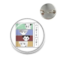 Anime Hunter x Hunter Hisoka Testing Glass Dome Pin Badge Cosplay Kurapika Killua Zoldyck GON·FREECSS Number Brooch Gift
