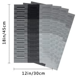 Placemats for Dining Table PVC Bamboo Pattern Table Mats Multiple Colors Non-Slip Heat Resistant Washable Easy to Clean