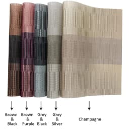 Placemats for Dining Table PVC Bamboo Pattern Table Mats Multiple Colors Non-Slip Heat Resistant Washable Easy to Clean