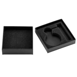 9*9*2.6cm Square Black Pocket Watch Box Paper Case Storage Gift Boxes Collect Velvet Bag