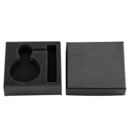9*9*2.6cm Square Black Pocket Watch Box Paper Case Storage Gift Boxes Collect Velvet Bag