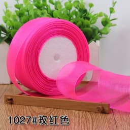 12/15/20/25/40/50mm (50 Yards/roll) Organza Stain Ribbon DIY Crafts Wedding for Party Decoration Cake Gift Bow Packaging Ribbon