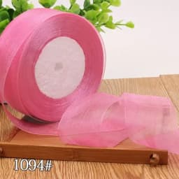 12/15/20/25/40/50mm (50 Yards/roll) Organza Stain Ribbon DIY Crafts Wedding for Party Decoration Cake Gift Bow Packaging Ribbon